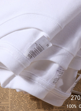 High Quality Men Plain Tshirt Women Basic T-shirt270g日系