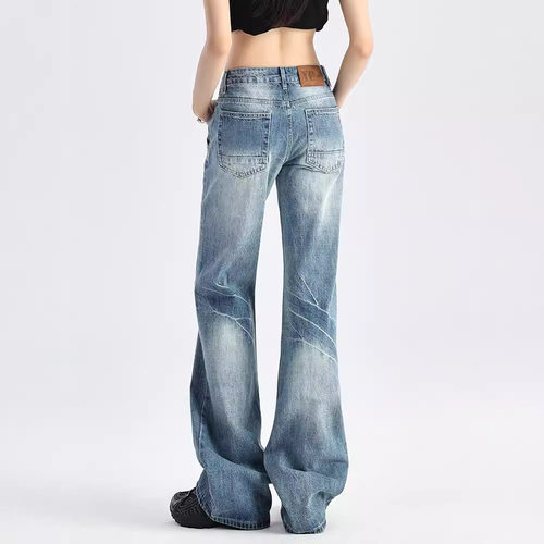 y2k jeans stylish denims pants streetwear trousers美式复古