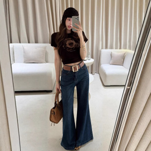 flared jeans牛仔宽松拖地喇叭裤 denim pants new women ladies