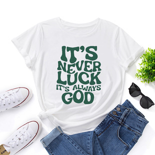 t恤女t woman shirt 创意字母宽松圆领短袖 5xl cotton tshirt