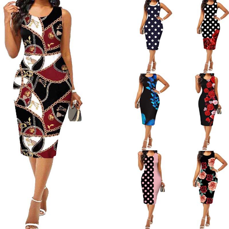 summer dress women elegant ladies vestidos2026欧美  新款时尚图片