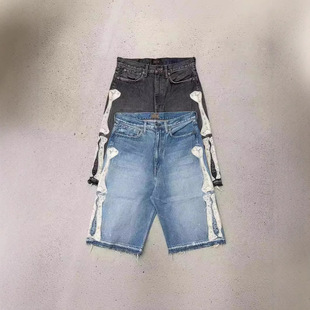Deeptown Vintage Harajuku Denim Shorts Women Retro Jeans Man