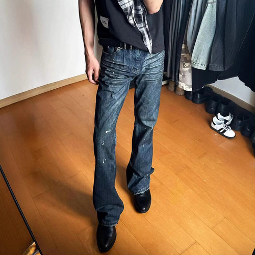 Women American Retro Jeans Wide Leg Denim Pantscleanfit风格
