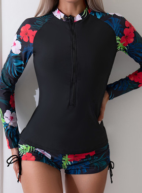 泳衣Swimsuit Long Sleeve Swimwear Sports Surfing Tankini Set