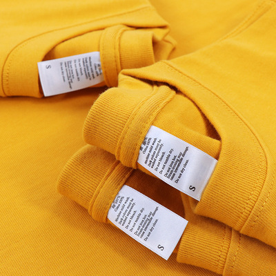 quality tshirt for women man t-shirt男女日系重磅姜黄色