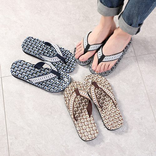 men slides slippers flip flops潮流男士按摩人字拖坡跟夹趾沙滩