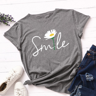 summer纯棉宽松圆领短袖 women cotton tshirt shirt t恤女t