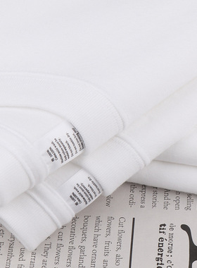 cotton tshirt long sleeve pullover tops250g重磅白色纯棉长袖