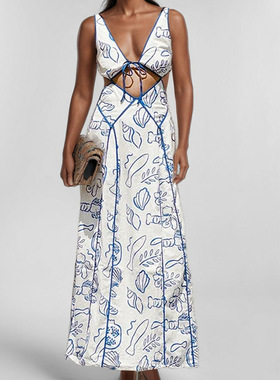 women dress ladies fashion dresses2026新款气质性感露背镂空