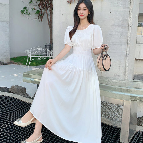 long dress women maxi vestidos boho beach人棉绸连衣裙女士