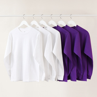 Cotton TShirt Long Sleeve Pullover Tops250g重磅纯棉长袖T恤