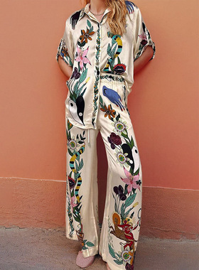 women dress ladies fashion dresses2026新款休闲衬衫长裤宽松