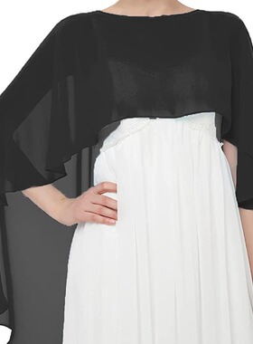 Women's Soft Wedding Capes Wraps Ladies Chiffon Shrug Bridal