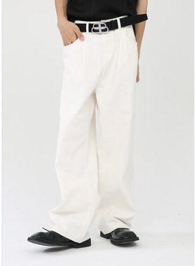 men's baggy jeans mannirn牛仔|  直播走量款韩版基础纯色宽松