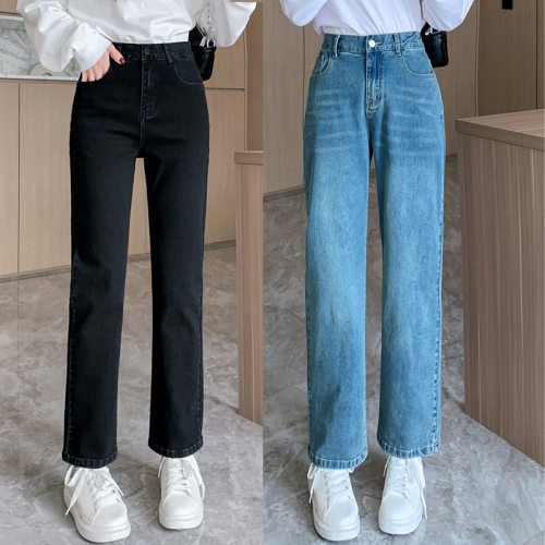 american style denim pants wide leg jeans trousers317 特大码