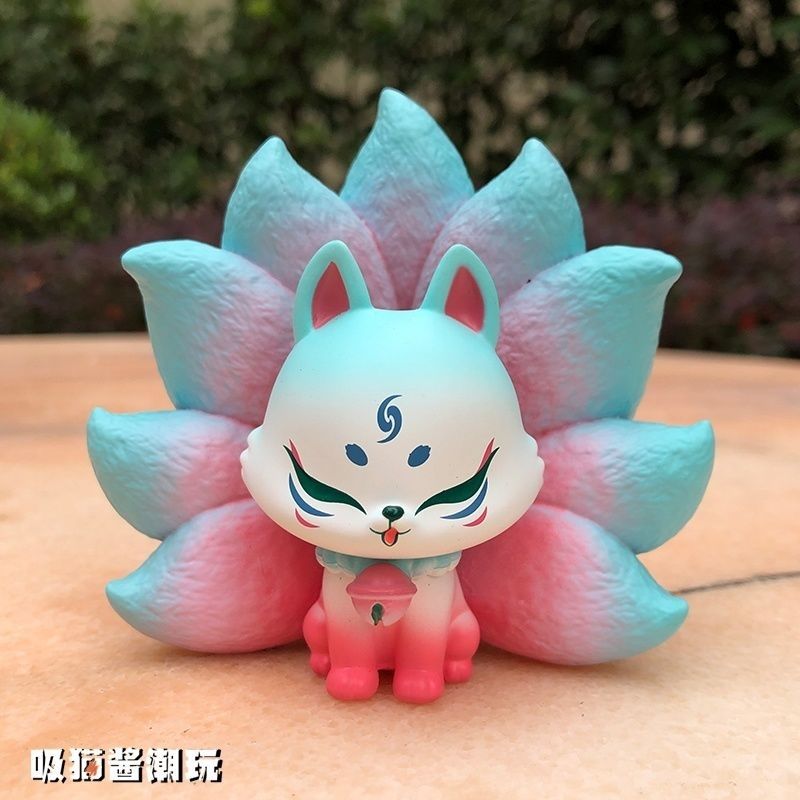 3d立体九尾狐香薰涂色石膏娃娃白坯卡通创意diy填色涂鸦彩绘绘画