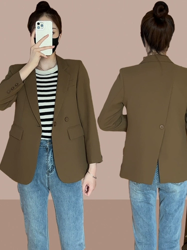 Короткий осенний пиджак классического кроя для отдыха, городской стиль, подходит для подростков