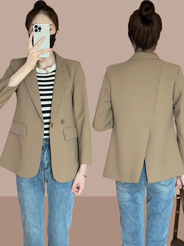 Короткий осенний пиджак классического кроя для отдыха, городской стиль, подходит для подростков