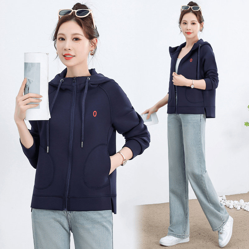 韩版高级感连帽女春秋季宽松2025时尚洋气休闲百搭款