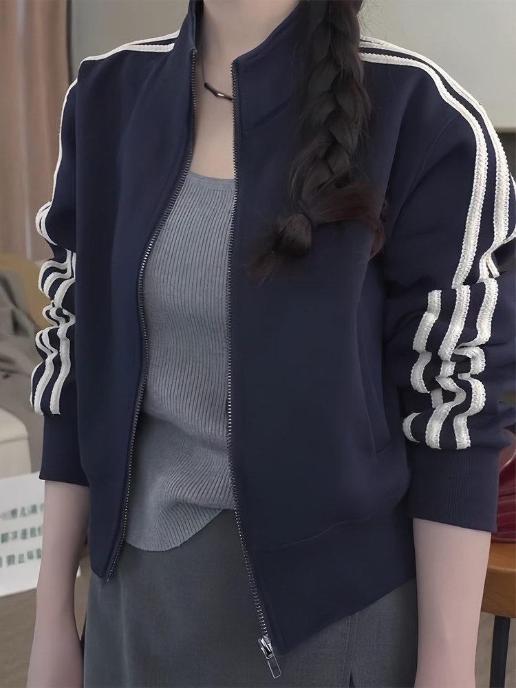 Qadın qısa yazlıq-payızlıq jaket, casual üst geyim