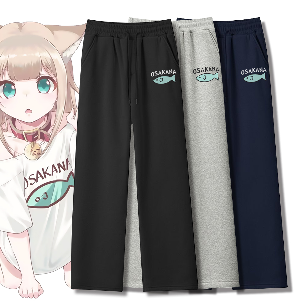 40原猫娘动漫周边卡通印花休闲裤男女二次元卫裤松紧腰百搭长裤