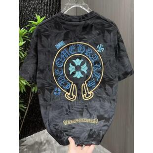 2026新款 t恤商务帅气爆款 潮流男装 上衣 男网红印花樊文十字架短袖