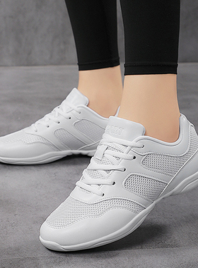 2024新款健美操竞技比赛专用鞋啦啦操体操鞋白色男女广场舞女鞋夏