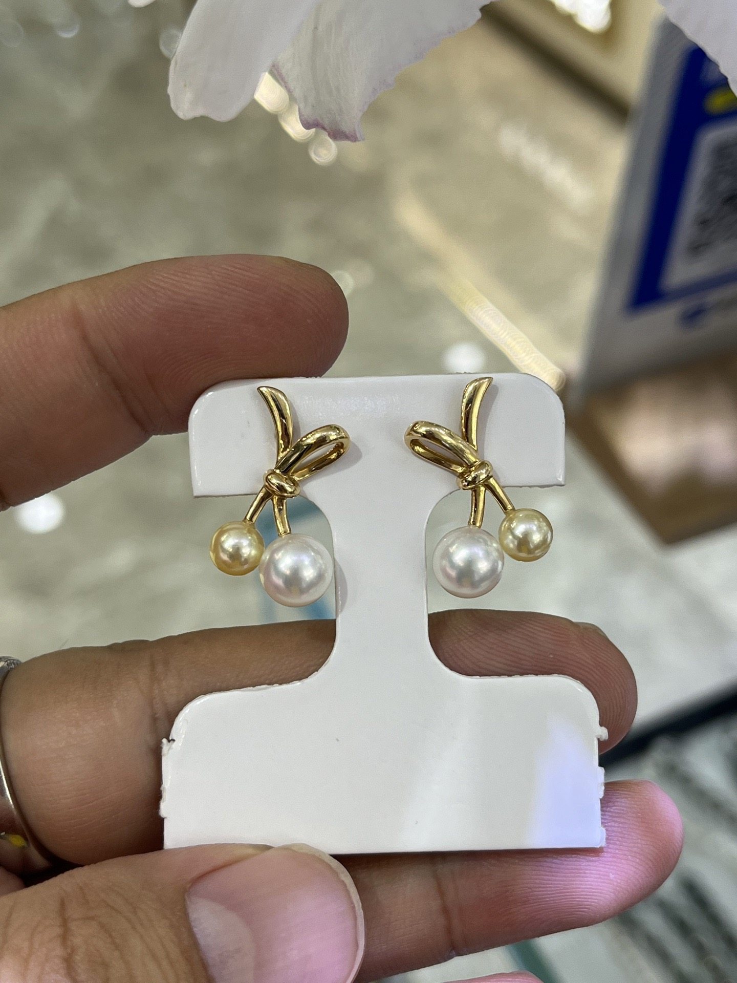 完美无瑕！！ 5～8mm海水akoya耳钉18k,珠宝/钻石/翡翠,耳饰,淘宝优惠券,粉丝福利购,淘宝优惠卷