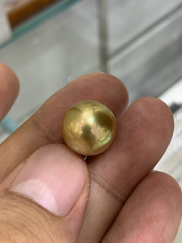 金绿满满～ 超浓金14.12mm金珠裸珠