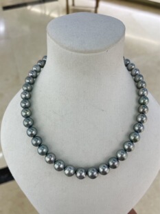 10mm左右 正圆几乎无暇 真科研ss铂金灰 仅一条