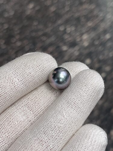 紫光12.7mm大溪地铂金灰裸珠 真科研ss一级鉴定证书珠层2.8mm