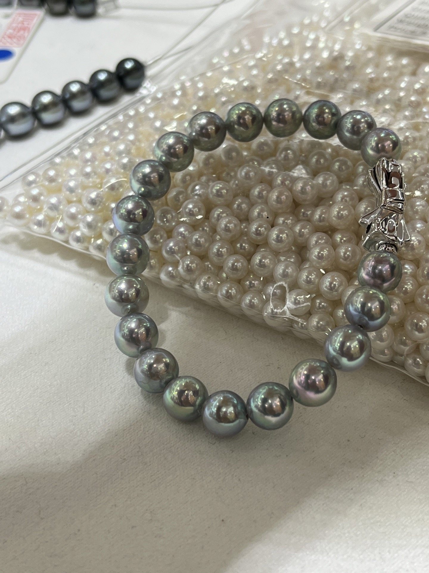 真多麻手串8～8.5mm银蓝光