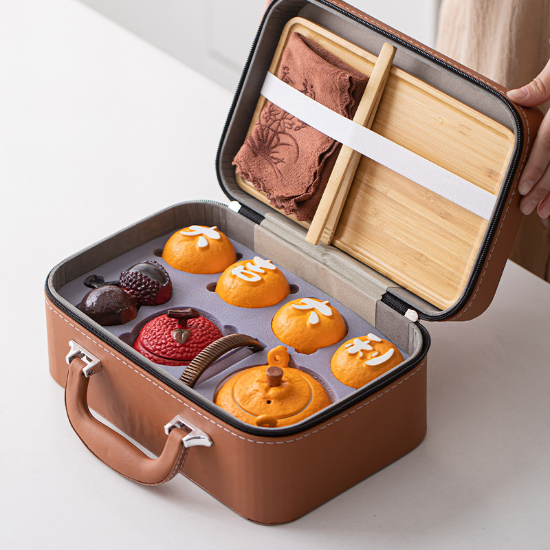 旅行茶具茶杯户外旅游便携收纳套装家用简约陶瓷泡茶壶伴手礼定制,餐饮具,旅行茶具,淘宝优惠券,粉丝福利购,淘宝优惠卷