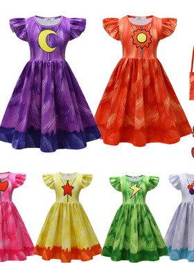 儿童微笑小动物衣服女童瞌睡猫裙子第三章catnap万圣节表演cos服