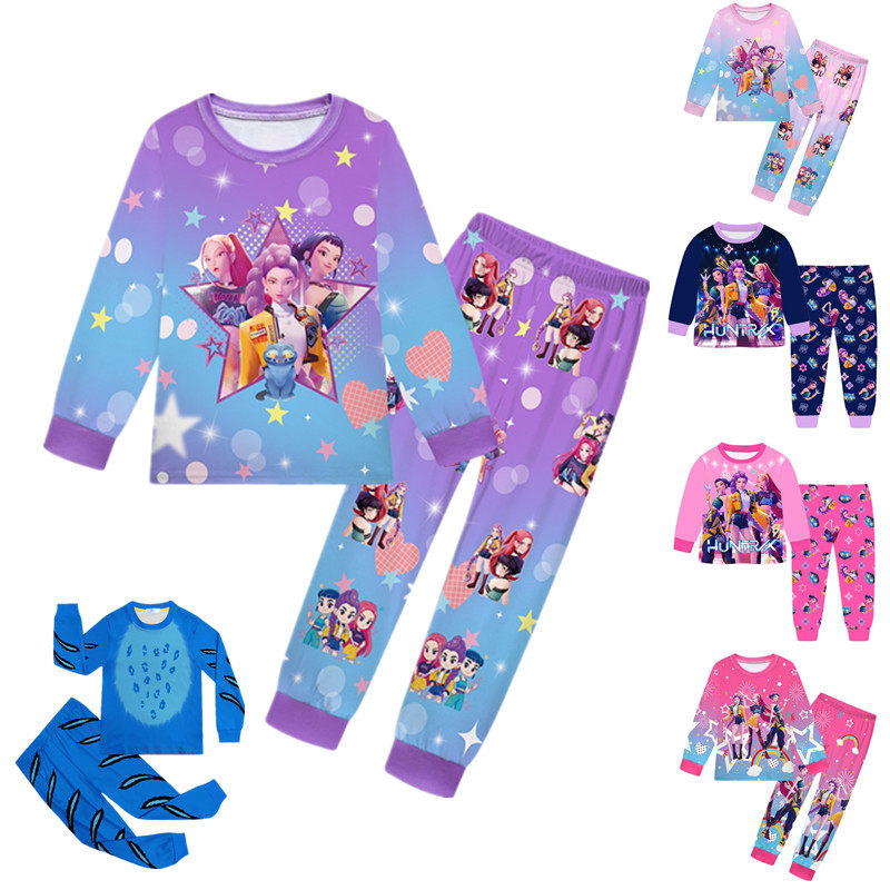 K-POP猎魔女团儿童睡衣春秋季长袖女童内衣rumi小女孩家居服套装,童装/婴儿装/亲子装,家居服套装,淘宝优惠券,粉丝福利购,淘宝优惠卷