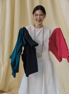 popoup26SS“纯”四色正肩基础短袖