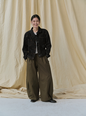 popoup26SS“分割” 休闲两色工装长裤