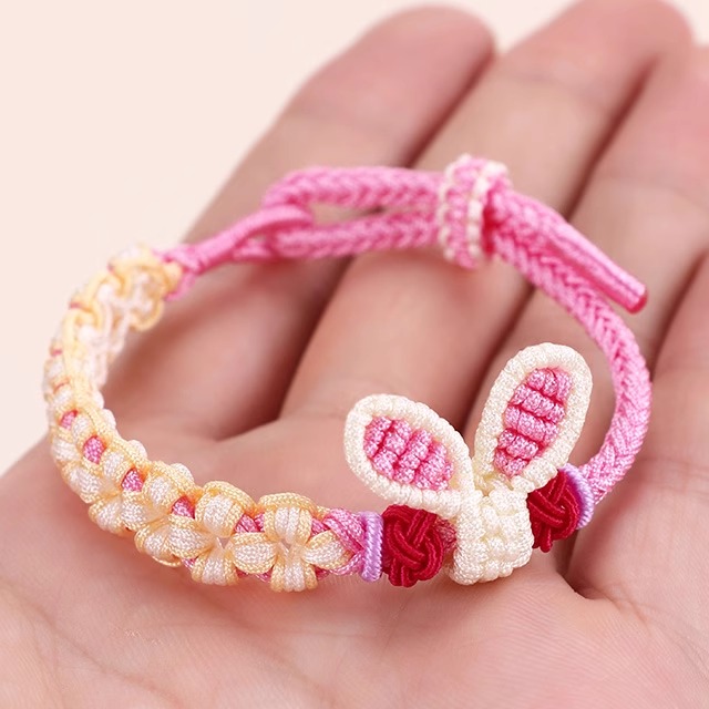 金泉华桃花兔兔手绳DIY材料包
