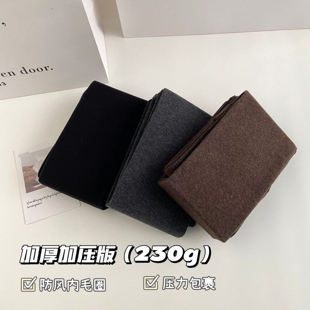新品塑型压力袜秋冬保暖显瘦中压毛圈加厚打底袜竖纹纯棉连裤袜女