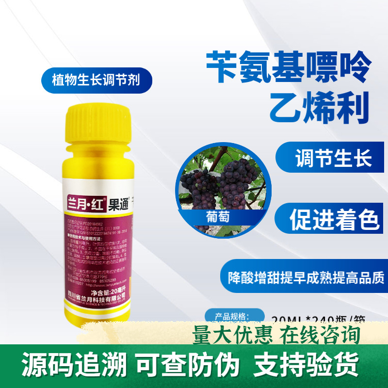 兰月红果通20ML 30%苄氨·乙烯利葡萄催熟剂催红增产 提早上市 农用物资 生长调节剂 原图主图