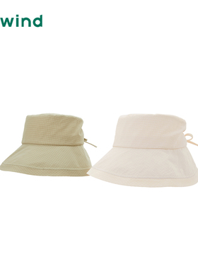 热风2025年春季新款女士优雅抽绳盆帽P004W25104