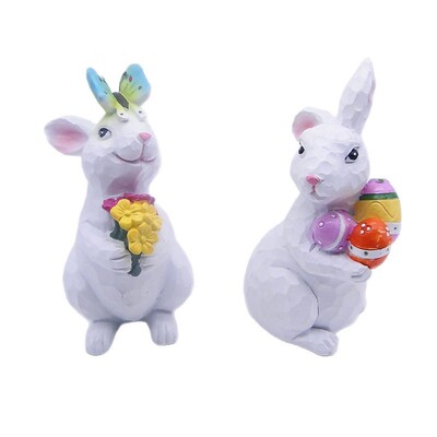 花之果树脂兔子工艺品