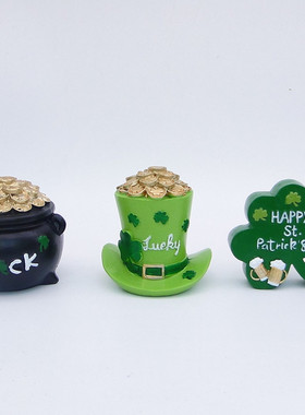 花之果新款爱尔兰节树脂工艺品摆件庭院书桌办公室装饰品减压礼品