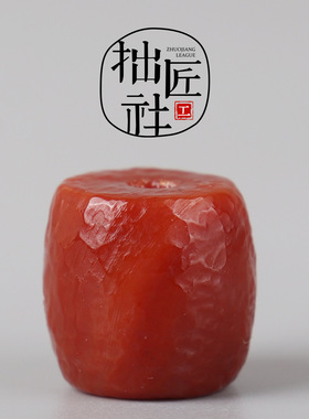 藏式红玛瑙大孔桶珠 文玩手串项链隔珠配珠 手作diy配饰