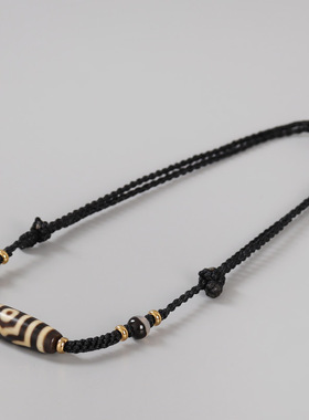 原创手作西藏三眼天珠项链 藏式毛衣链吊坠 男女饰品