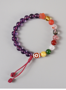 紫水晶玛瑙多宝手链 天珠手链男女 原创设计饰品
