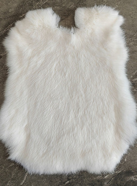 真兔毛兔皮整张家兔獭兔毛皮料衣服内胆保暖护膝垫子 兔子皮 毛料