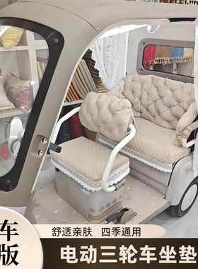 盛昊蜻蜓Ultra三轮车座套专用冬季加厚保暖爱玛CA500雅迪CL13坐垫