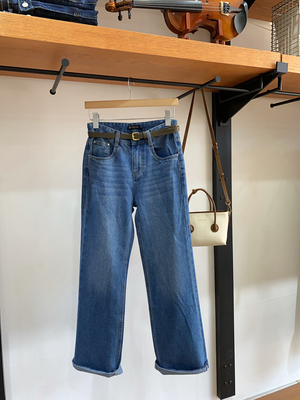 牛仔裤微喇阔腿裤常规款