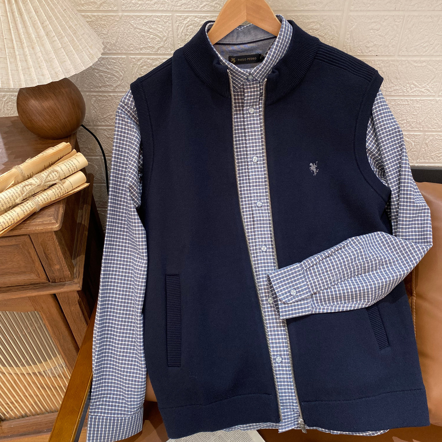 保罗彼得 男士马甲背心立领高级简约户外百搭拉链外套 MLDC49230,男装,常规马甲,淘宝优惠券,粉丝福利购,淘宝优惠卷